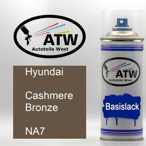 Hyundai, Cashmere Bronze, NA7: 400ml Sprühdose, von ATW Autoteile West.